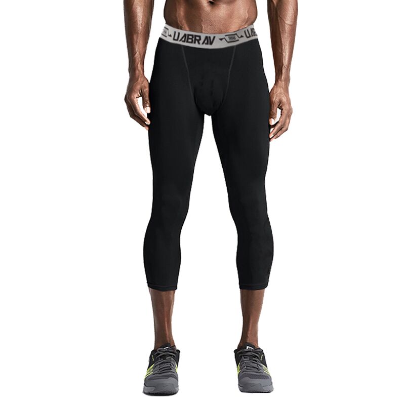 Mens Stretch Quick Dry Fitness Pants Sports Leggings Basketball Running Training Compression Leggings Trousers